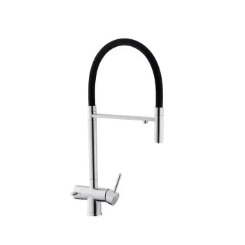 Змішувач для кухні з підключенням до фільтра Kroner KRP Edelstahl Klassisch - ESG03815BLK