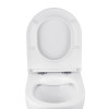 Унітаз підвісний безобідковий Kroner Harz WHI493736 RIMLESS з сидінням Slim Duroplast / Soft-close / Quick relase (KH493736WHIR)