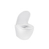 Унітаз підвісний безобідковий Kroner Harz WHI493736 RIMLESS з сидінням Slim Duroplast / Soft-close / Quick relase (KH493736WHIR)