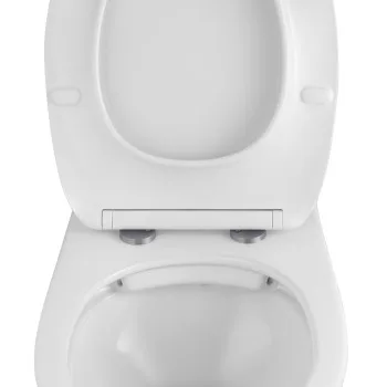 Унітаз підвісний безобідковий Kroner Oker WHI533536 RIMLESS з сидінням (KO533536WHIR)