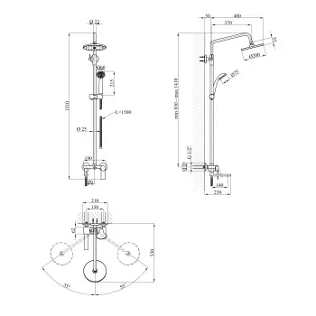 Душова система Kroner KRP Basis - C063