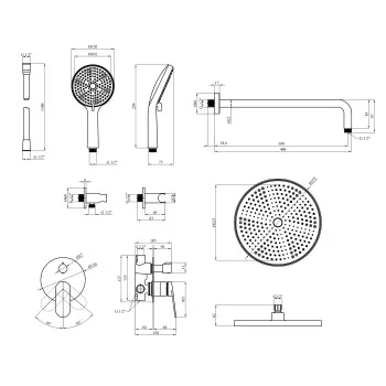 Душова система Kroner Element 211335B-3801