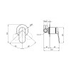 Смеситель скрытого монтажа для душа Kroner Element 211433-3801