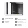 Дзеркало Kroner KRP Spiegel HR2 - 7050 з LED-підсвічуванням та антизапотіванням