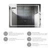 Зеркало Kroner KRP Spiegel HR2 - 8060 с LED-подсветкой и антизапотеванием
