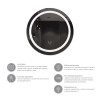 Дзеркало Kroner KRP Spiegel R2 - 6060 з LED-підсвічуванням та антизапотіванням