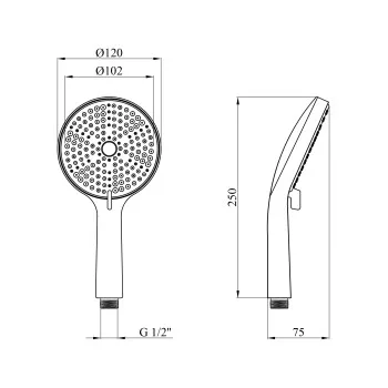 Лійка для ручного душу Kroner Element 2801512923Z-5301
