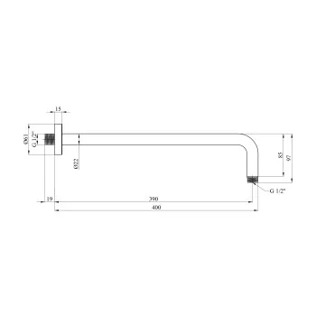 Держатель для душа Kroner Element 2142111438Z-3801