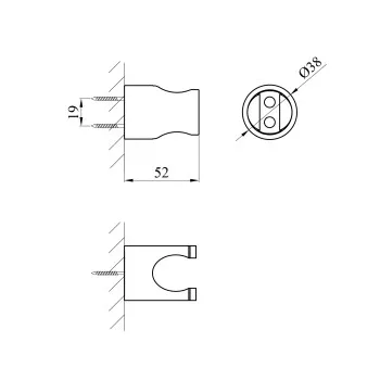 Держатель для душа Kroner Element 2840872915Z-3801