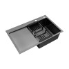 Кухонна мийка Kroner KRP Schwarze - 7849RHM PVD (3.0/1.0 мм)