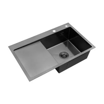 Кухонна мийка Kroner KRP Schwarze - 7849RHM PVD (3.0/1.0 мм)
