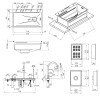 Кухонная мойка Kroner KRP Schwarze - SET7546ARTHM PVD (3.0/0.8 мм)
