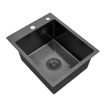 Кухонна мийка Kroner KRP PVD Schwarze - 4050HM (3,0/1,0 мм)