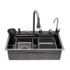Кухонна мийка Kroner KRP Schwarze - SET7545F4HM PVD (3.0/0.8 мм)