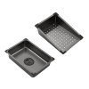 Кухонная мойка Kroner KRP Schwarze - SET7545NB PVD (3.0/0.8 мм)