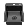 Кухонная мойка Kroner KRP PVD Schwarze - 4050HM (3,0/1,0 мм)