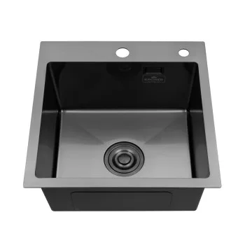 Кухонна мийка Kroner KRP Schwarze - 4545HM PVD (3.0/1.0 мм)