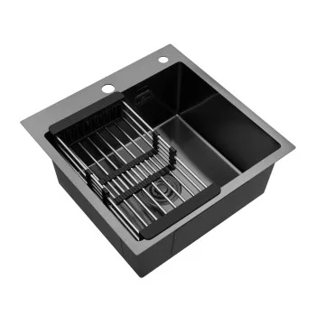 Кухонна мийка Kroner KRP Schwarze - 5050HM PVD (3.0/1.0 мм)