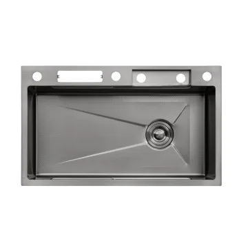 Кухонна мийка Kroner KRP Schwarze - SET7545NB PVD (3.0/0.8 мм)
