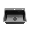 Кухонна мийка Kroner KRP Schwarze - 5843HM PVD (3.0/1.0 мм)