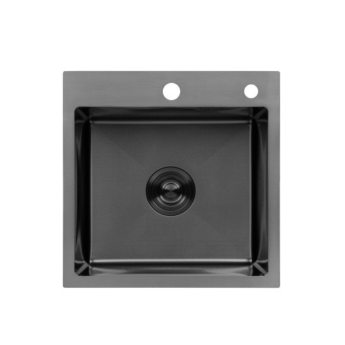 Кухонна мийка Kroner KRP Schwarze - 4545HM PVD (3.0/1.0 мм)