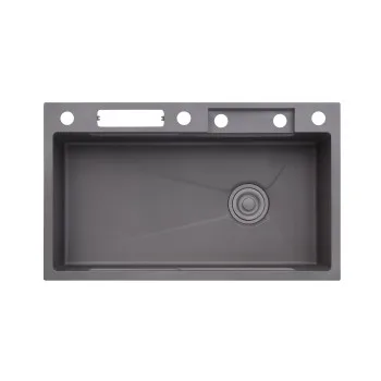 Кухонна мийка Kroner KRP Schwarze - SET7545NG PVD (3.0/0.8 мм)