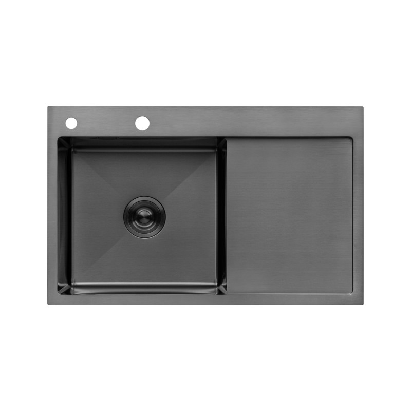 Кухонная мойка Kroner KRP Schwarze - 7849LHM PVD (3.0/1.0 мм)