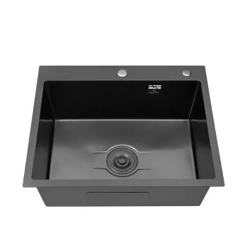 Кухонна мийка Kroner KRP Derby - 6050HM PVD (2,5/0,5 мм)