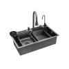 Кухонная мойка Kroner KRP Schwarze - SET7545NB PVD (3.0/0.8 мм)