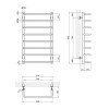 Сушарка для рушників водяна Kroner KRP Stil WT900x500-8