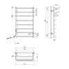 Полотенцесушитель электрический Kroner KRP Prima EL900x500-8
