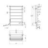 Сушарка для рушників електрична Kroner KRP Stern EL800x500-7