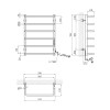 Полотенцесушитель электрический Kroner KRP Stil ER700x500-6