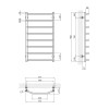 Сушарка для рушників водяна Kroner KRP Diva WT900x500-8