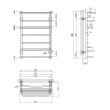Полотенцесушитель водяной Kroner KRP Stern WT800x500-7