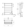 Полотенцесушитель электрический Kroner KRP Stern ER800x500-7