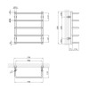 Полотенцесушитель водяной Kroner KRP Stil WT600x500-5