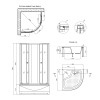 Душевая кабина Kroner KRP Harz - C.T.F. 90x90 см