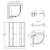 Душевая кабина Kroner KRP Vog - C.F.С.90x90 см