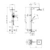 Набор 2 в 1 душевая система Kroner Makon-GRP063 + смеситель Makon-GRP010