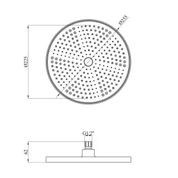 Лійка для верхнього душу Kroner Element 2801532923Z-5301