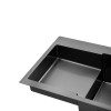 Комплект кухонная мойка Kroner Schwarze-7848RHM PVD + смеситель Edelstahl Klassisch-SCH035PVD + дозатор Spender-SCH049