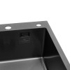 Комплект кухонна мийка Kroner Schwarze-7849RHM PVD + змішувач Edelstahl Klassisch-SCH035PVD + дозатор Spender-026