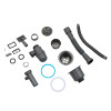 Комплект кухонная мойка Kroner Schwarze-6050HM PVD + смеситель Ersel - GRP03393BLK + дозатор Spender-026