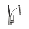 Комплект кухонна мийка Kroner Schwarze-6350HM PVD + змішувач Ersel-GRP03393BLK + дозатор Spender-SCH049