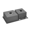 Комплект кухонная мойка Kroner Gebürstet-7843ZHM + смеситель Edelstahl Klassisch-ESG03815BLK + дозатор Spender-016