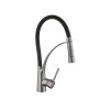 Комплект кухонна мийка Kroner Schwarze-6350HM PVD + змішувач Ersel-GRP03393BLK + дозатор Spender-SCH049