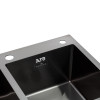 Комплект кухонная мойка Kroner Schwarze-7843ZHM PVD + смеситель Edelstahl Klassisch-PVD03817BLK + дозатор Spender-026