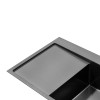 Комплект кухонна мийка Kroner Schwarze-7849LHM PVD + змішувач Edelstahl Klassisch-SCH035PVD + дозатор Spender-026