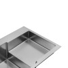 Комплект кухонна мойка Kroner Gebürstet-7848LHM + смеситель Edelstahl Klassisch-ESG035 + дозатор Spender-016